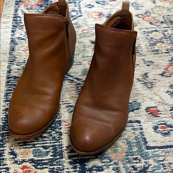 Luck Brown Leather Ankle Boots - Picture 1 of 6